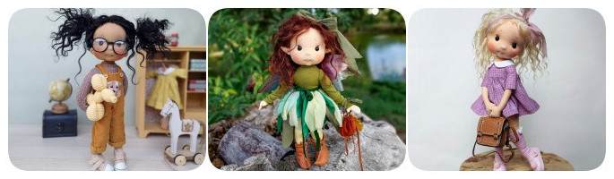 Poupées de chiffon Art'N Doll articulées
